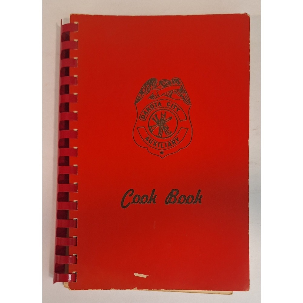 Vtg Dakota City‎ Fire Fighter Man Auxiliary Cook Book Nebraska spiral bound